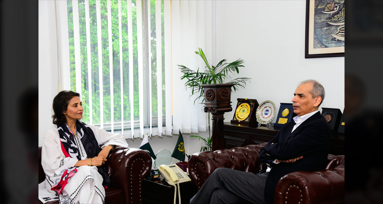 The Ombudsperson, Protection against Harassment of Women at the Workplace, Ms. Fauzia Viqar called on the Wafaqi Mohtasib (Federal Ombudsman), Mr. Naveed Kamran Baloch in his office at Islamabad on 03.09.2026.