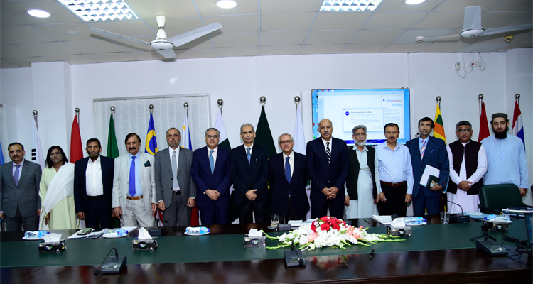 A group photograph of the Wafaqi Mohtasib, Mr. Naveed Kamran Baloch with the Officers and Staff members of the Wafaqi Mohtasib Secretariat at the conclusion of an online meeting held to mark the 30 th Anniversary of the establishment of the Asian Ombudsman Association (AOA) on 16.4.2026.